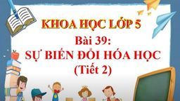Bài giảng môn Khoa học Lớp 5 - Bài 39: Sự biến đổi hóa học (tiếp)
