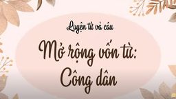 Bài giảng môn Luyện từ và câu: Mở rộng vốn từ: Công dân - Tuần 20