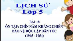 Bài giảng môn Lịch sử Lớp 5 - Bài18 Ôn tập tuần 20