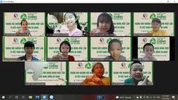 Học sinh trường Tiểu học Hoàng Diệu hưởng ứng tháng nói không với rác thải nhựa dùng một lần