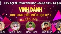 Chúc mừng và vinh danh các gương mặt học sinh tiêu biểu của khối lớp 3 trong học kì I năm học 2021- 2022!