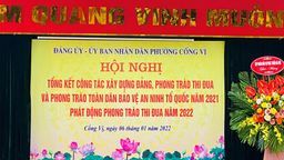 Hội nghị Tổng kết công tác xây dựng Đảng, phong trào thi đua và phong trào toàn dân bảo vệ An ninh Tổ quốc năm 2021, phát động phong trào thi đua năm 2022