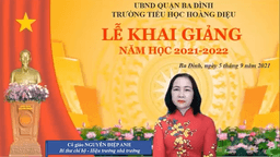 Trường Tiểu học Hoàng Diệu tổ chức lễ Khai giảng năm học mới 2021 - 2022