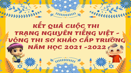 Trường TH Hoàng Diệu thông báo Kết quả thi Trạng nguyên Tiếng Việt - Vòng thi sơ khảo cấp trường