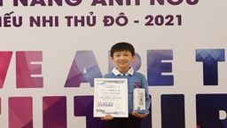 Bạn Vũ Đình Minh Nhật, học sinh lớp 4A2, trường Tiểu học Hoàng Diệu tham gia Chung khảo cuộc thi “WE ARE THE FUTURE” - Cuộc thi Tài năng Anh ngữ trong thiếu nhi Thủ đô 2021 dành cho học sinh tiểu học và THCS