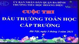 Học sinh trường tiểu học Hoàng Diệu tranh tài ở  "Đấu trường toán học" cấp trường để  được tham gia cấp quận