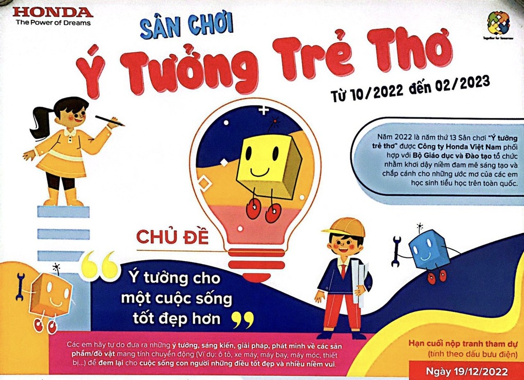 Trường TH Hoàng Diệu phát động Sân chơi "Ý tưởng trẻ thơ" năm 2022