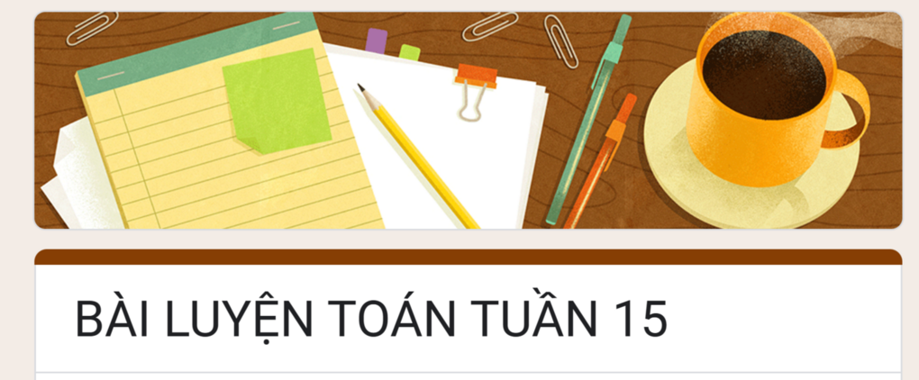 BÀI TẬP TOÁN CUỐI TUẦN 15 - Lớp 5