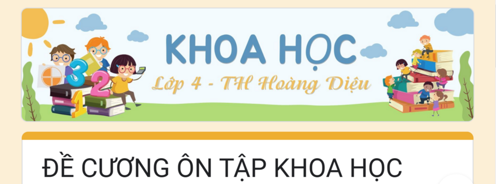 Đề cương ôn tập cuối học kỳ I môn Khoa học lớp 4