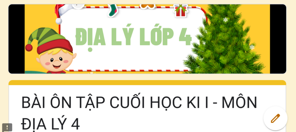 Đề cương ôn tập cuối học kỳ I môn Địa lí lớp 4