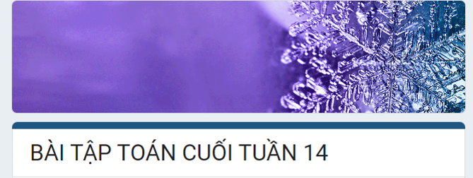 BÀI TẬP TOÁN CUỐI TUẦN 14 - Lớp 5