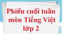 Phiếu bài tập cuối tuần môn Tiếng Việt lớp 2 tuần 21