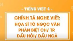 Bài giảng môn Chính tả Hoạ sĩ Tô Ngọc Vân Phân biệt ch/tr, dấu hỏi/ dấu ngã - Tuần 24 - Tiếng Việt lớp 4