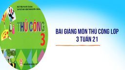 Bài giảng môn Thủ công lớp 3 Tuần 21 Thủ công Đan nong mốt
