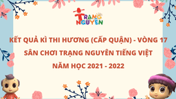 Trường TH Hoàng Diệu thông báo kết quả Kì thi Hương cấp Quận sân chơi Trạng nguyên Tiếng Việt năm học 2021 -2022