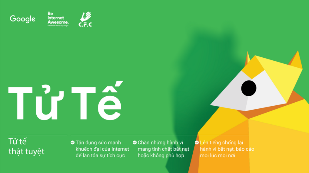 Bài giảng hướng dẫn học sinh thực hiện an toàn trên không gian mạng: Tố chất Tử tế - Tử tế thật tuyệt