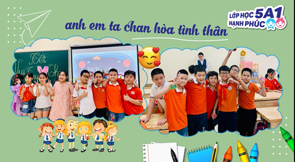 Video của lớp 5A1 tham gia cuộc thi "ảnh, video clip, phóng sự, tin bài với chủ đề “Lớp học hạnh phúc”