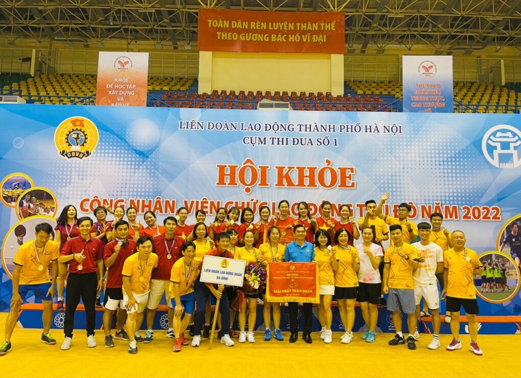 Giáo viên trường TH Hoàng Diệu tiếp tục giành huy chương trong Hội khoẻ công nhân, viên chức lao động Thủ đô năm 2022