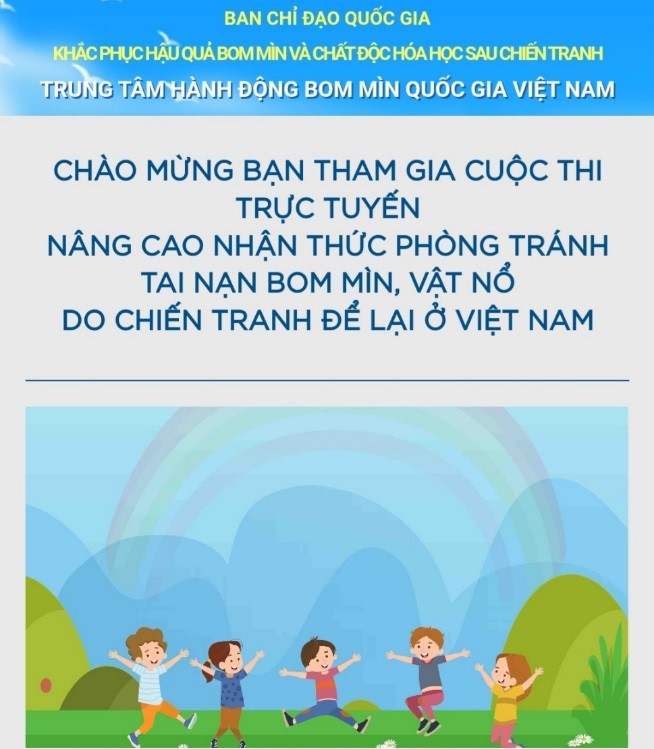 Cuộc thi trực tuyến “Nâng cao nhận thức phòng tránh tai nạn bom mìn, vật nổ do chiến tranh để lại ở Việt Nam”