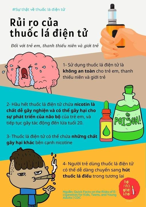 Hút thuốc lá điện tử: Rủi ro và hậu quả khôn lường với trẻ vị thành niên