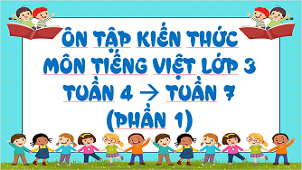 Ôn tập kiến thức môn Tiếng Việt lớp 3 tuần 4 đến tuần 7 (phần 1)