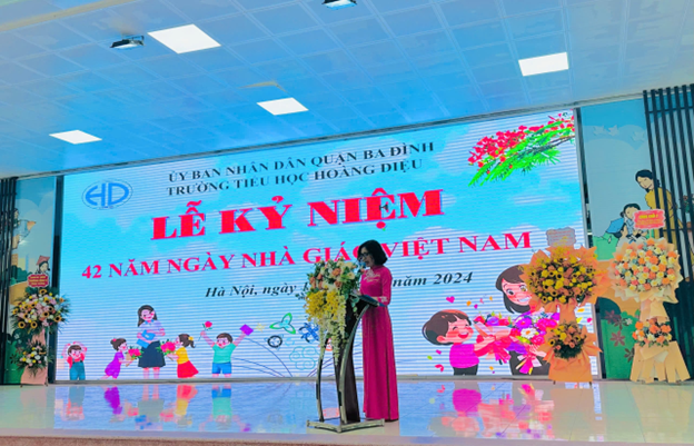 Trường tiểu học Hoàng Diệu tưng bừng tổ chức ngày Nhà giáo Việt Nam 20-11