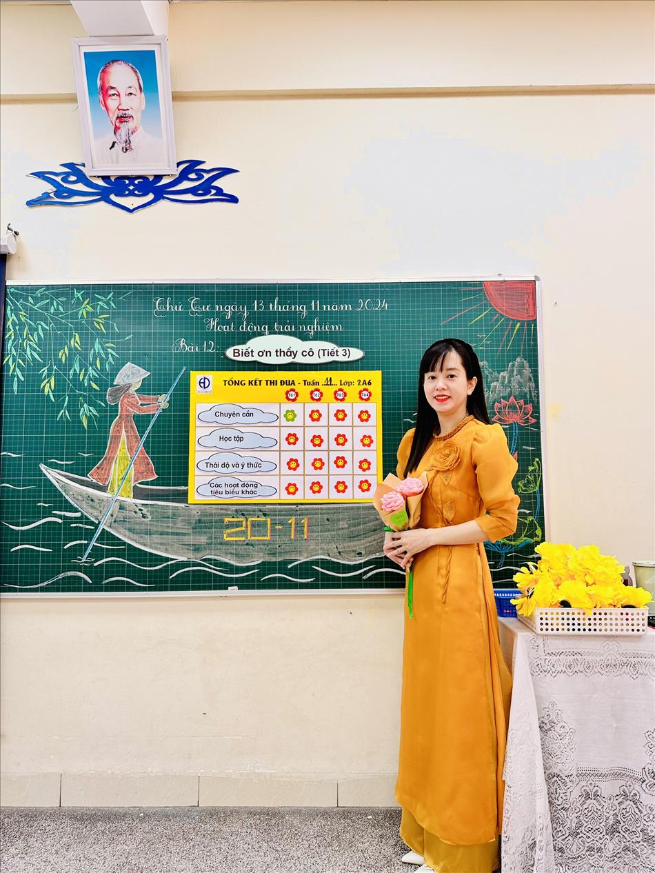 Cô giáo Đỗ Thu Hà – Giáo viên trường Tiểu học Hoàng Diệu đã thực hiện thành công tiết thi giáo viên chủ nhiệm giỏi cấp Quận với môn Hoạt động trải nghiệm lớp 2