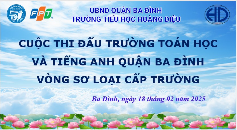 Học sinh Hoàng Diệu tự tin chinh phục vòng Sơ khảo "Đấu trường Toán học và Tiếng Anh" quận Ba Đình 2024-2025