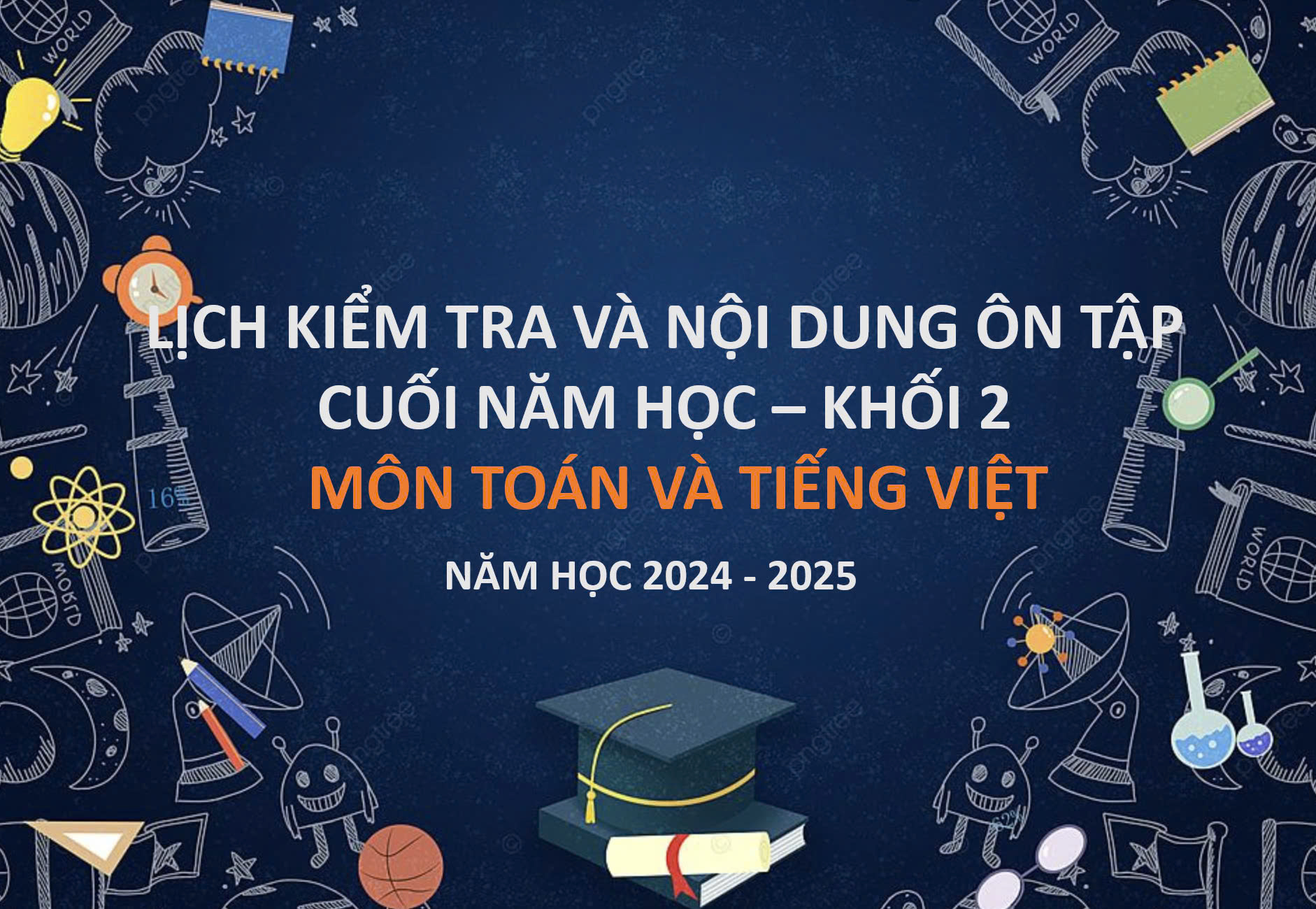 Lịch kiểm tra và nội dung ôn tập cuối năm học - Khối 2