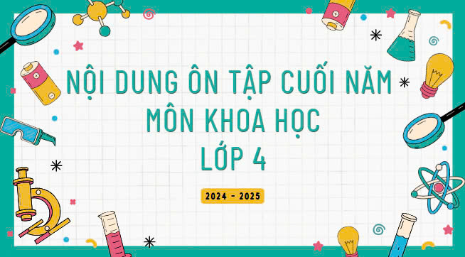 Nội dung ôn tập cuối năm môn Khoa học lớp 4 năm học 2024 - 2025