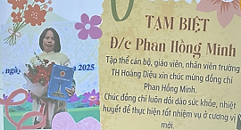 Gặp mặt chia tay đồng chí Phan Hồng Minh chuyển công tác sang giữ chức vụ Phó hiệu trưởng trường Tiểu học Phan Chu Trinh