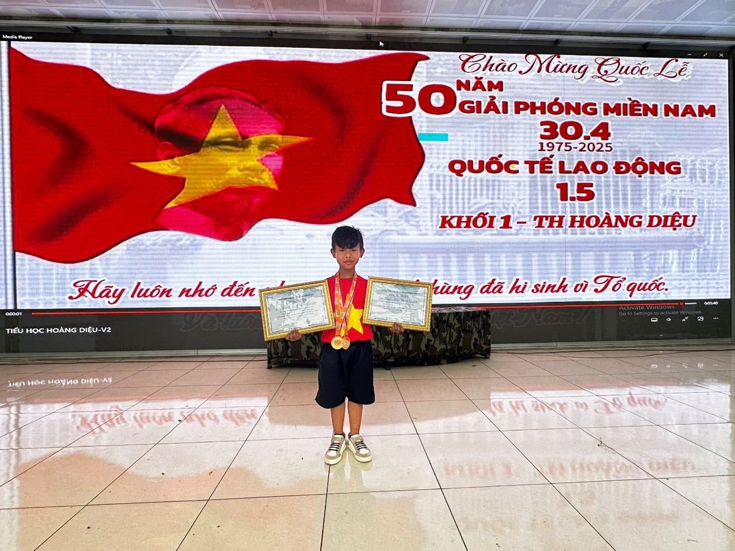 Trịnh Đức Minh Quân – Cậu bé vàng của các huy chương – niềm tự hào của tập thể lớp 1A6