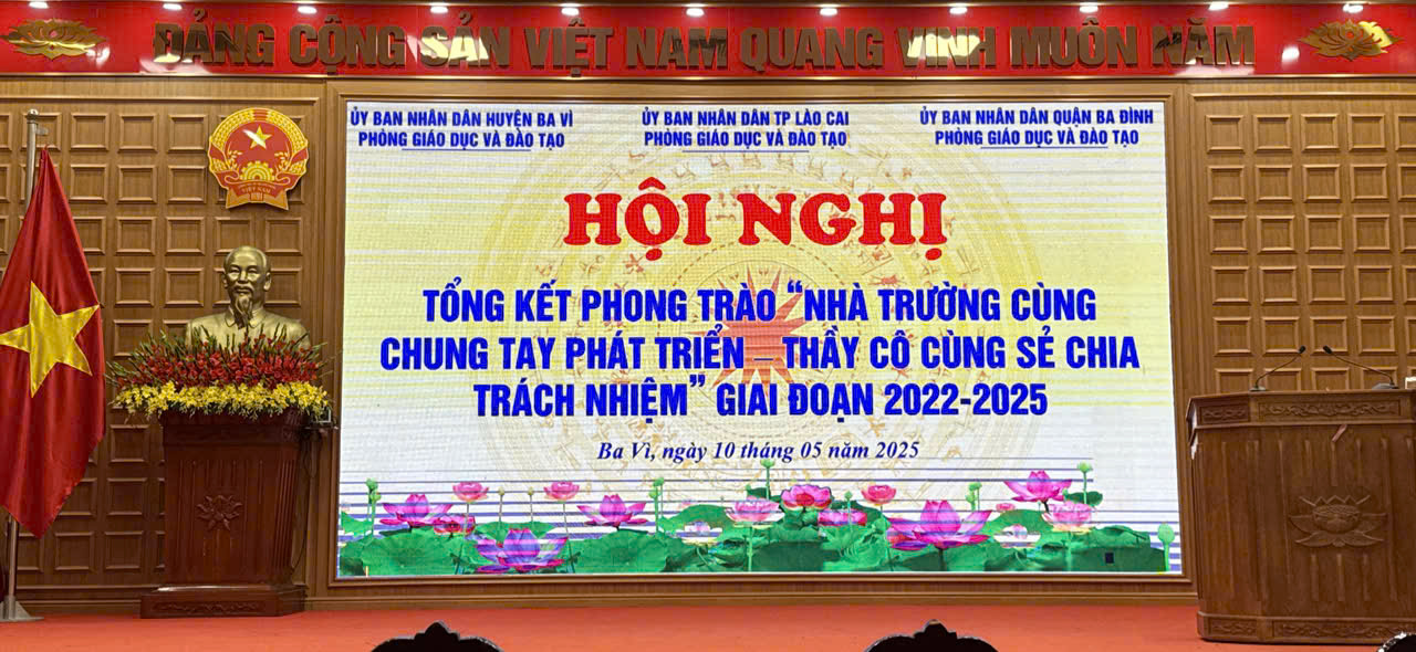 Trường TH Hoàng Diệu tham dự Hội nghị tổng kết phong trào “Nhà trường cùng chung tay phát triển - Nhà giáo cùng sẻ chia trách nhiệm” giai đoạn 2022 – 2025