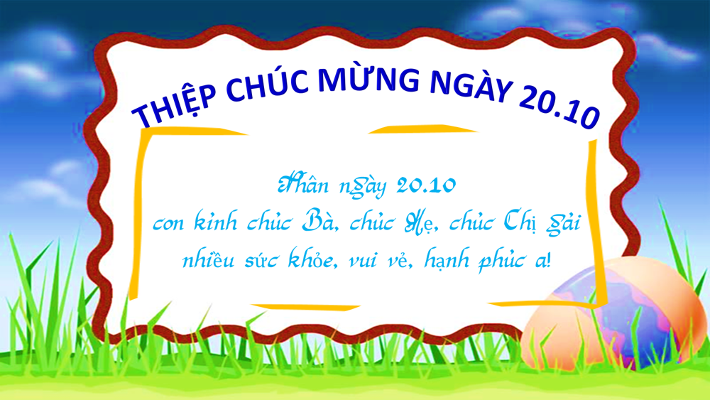 A white sign with blue text and green grassDescription automatically generated