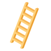 A yellow ladder on a white background

Description automatically generated
