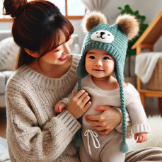 A person holding a baby

Description automatically generated