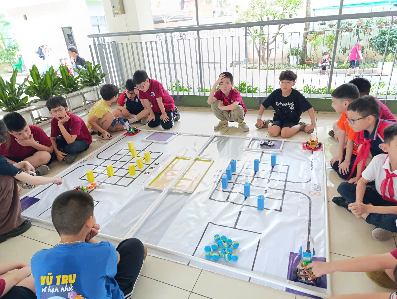 A group of children playing a gameAI-generated content may be incorrect.