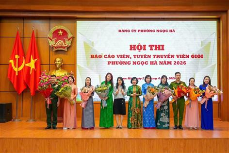 CHÚC MỪNG CÔ GIÁO NGÔ MINH HƯỜNG – PHÓ HIỆU TRƯỞNG TRƯỜNG TIỂU HỌC HOÀNG DIỆU ĐẠT GIẢI NHÌ HỘI THI BÁO CÁO VIÊN, TUYÊN TRUYỀN VIÊN GIỎI PHƯỜNG NGỌC HÀ NĂM 2026