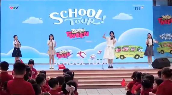 Một ngày vui của các bạn nhỏ trường TH Hoàng Diệu với chương trình Những bông hoa nhỏ Vườn Tween