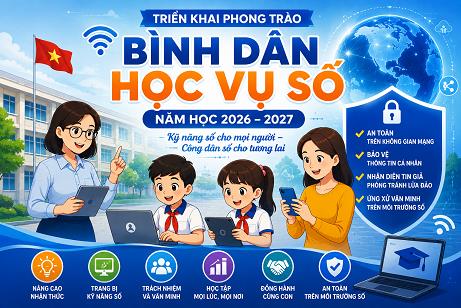 Trường Tiểu học Hoàng Diệu triển khai phong trào “Bình dân học vụ số” năm học 2026–2027