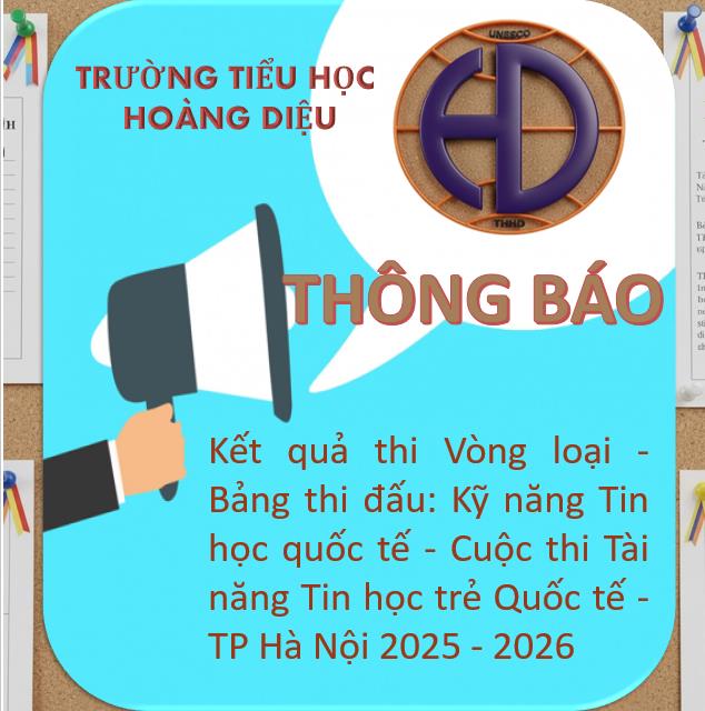 Thông báo Kết quả vòng loại Cuộc thi Tài năng Tin học quốc tế (Hanoi ICT Talent) Năm học 2025 - 2026