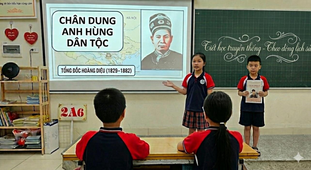 NHỮNG TRÁI TIM NHỎ LỚP 2A6 NHỚ VỀ CỤ TỔNG ĐỐC HOÀNG DIỆU.