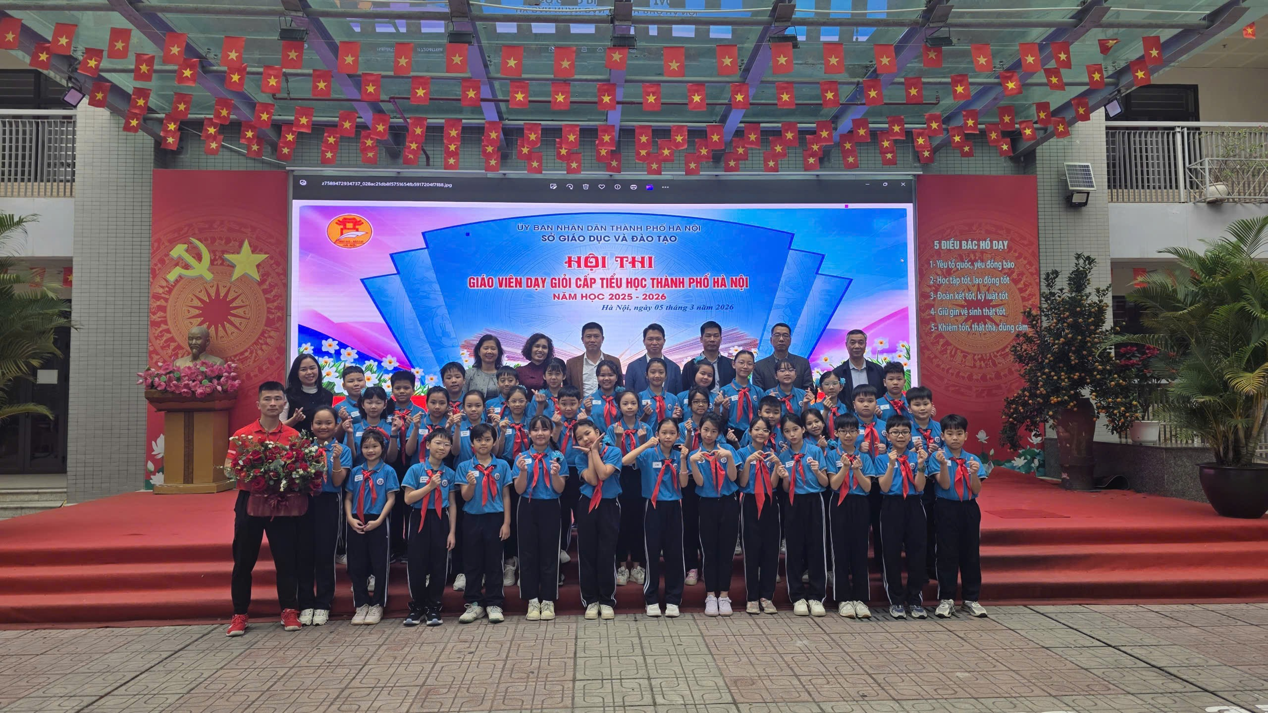 A group of people posing for a photoAI-generated content may be incorrect.